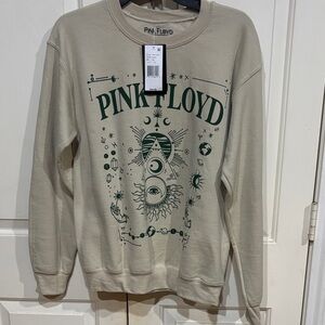 Pink Floyd Tan Graphic Women Crewneck Sweater